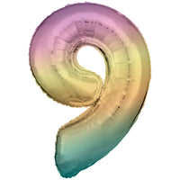 Anagram SuperShape Anagram Pastel Rainbow Foil Numbers 9