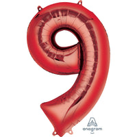 Anagram SuperShape Anagram Red Foil Numbers 9