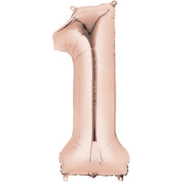 Anagram SuperShape Anagram Rose Gold Foil Numbers 1