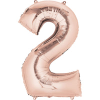 Anagram SuperShape Anagram Rose Gold Foil Numbers 2