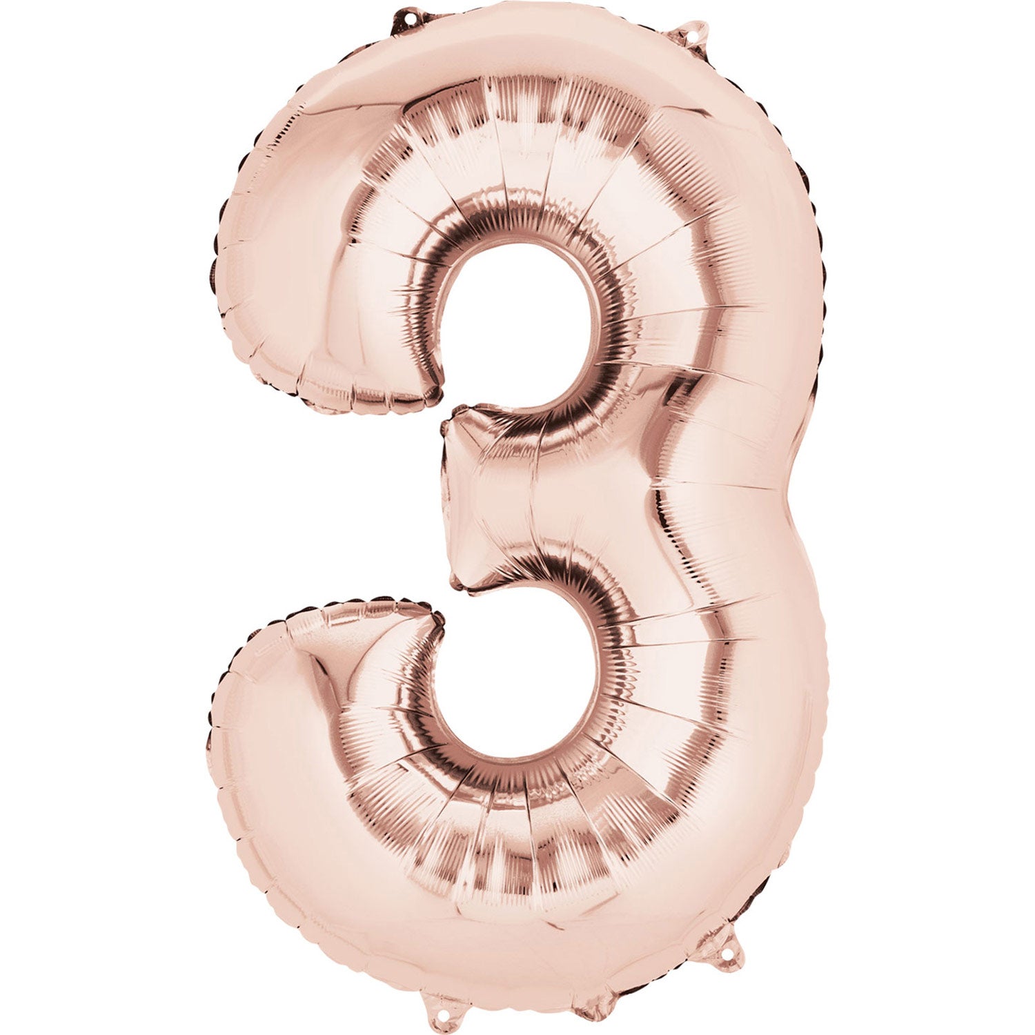 Anagram SuperShape Anagram Rose Gold Foil Numbers 3