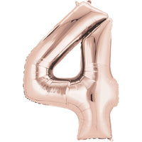 Anagram SuperShape Anagram Rose Gold Foil Numbers 4