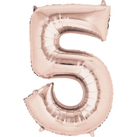 Anagram SuperShape Anagram Rose Gold Foil Numbers 5