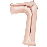 Anagram SuperShape Anagram Rose Gold Foil Numbers 7