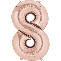 Anagram SuperShape Anagram Rose Gold Foil Numbers 8