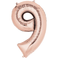 Anagram SuperShape Anagram Rose Gold Foil Numbers 9