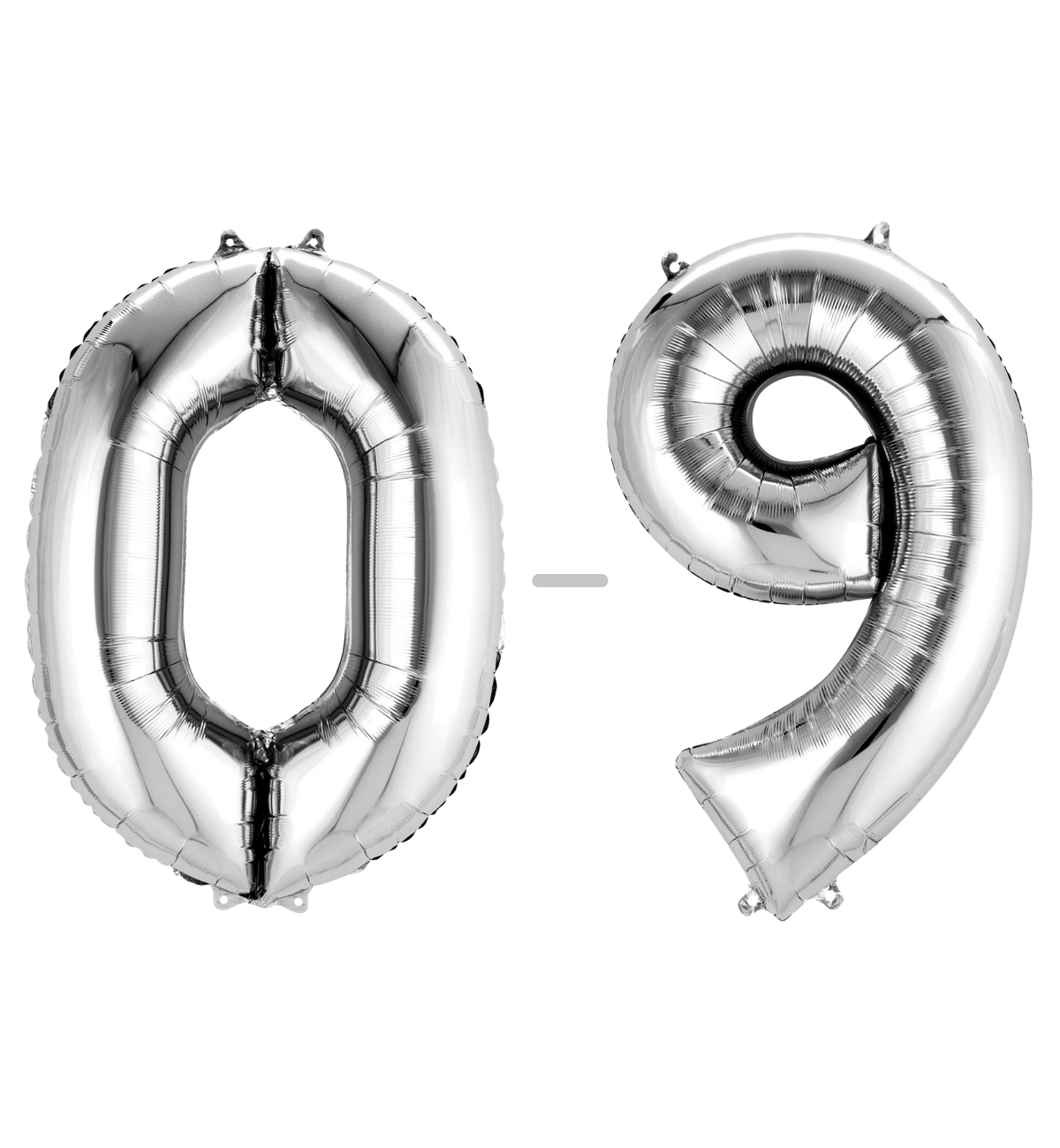 Anagram SuperShape Anagram Silver Foil Numbers 0-9