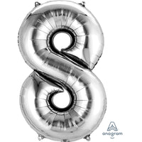 Anagram SuperShape Anagram Silver Foil Numbers 8