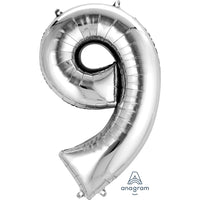 Anagram SuperShape Anagram Silver Foil Numbers 9