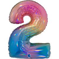 Grabo Colourful Rainbow Foil Numbers 2