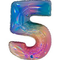 Grabo Colourful Rainbow Foil Numbers 5