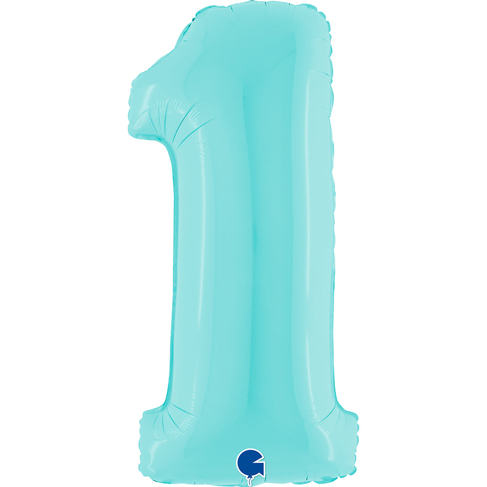 Grabo Pastel Blue Foil Numbers 1