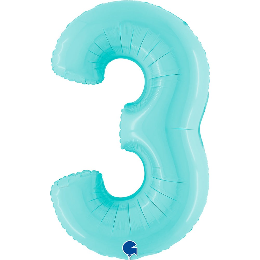 Grabo Pastel Blue Foil Numbers 3