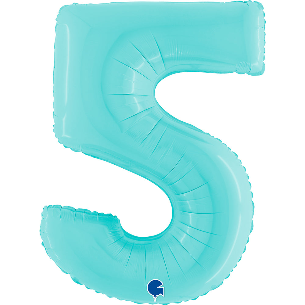 Grabo Pastel Blue Foil Numbers 5