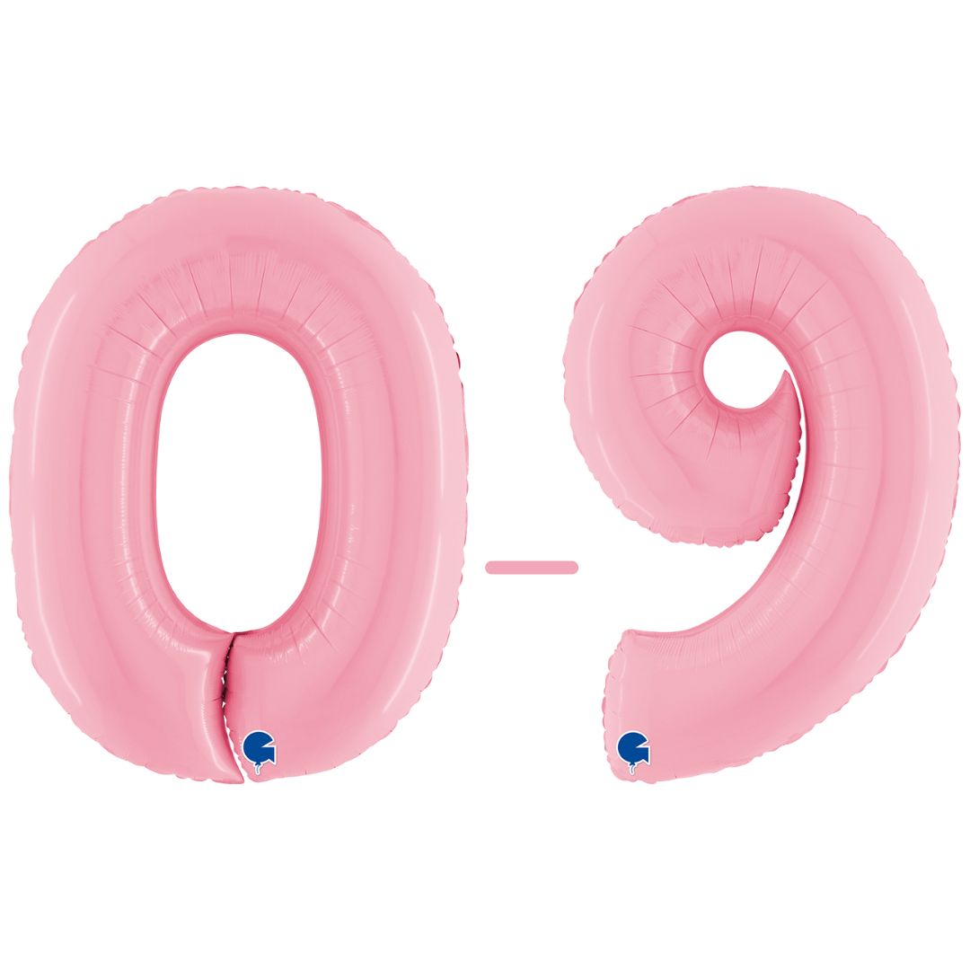 Grabo Pastel Pink Foil Numbers 0-9