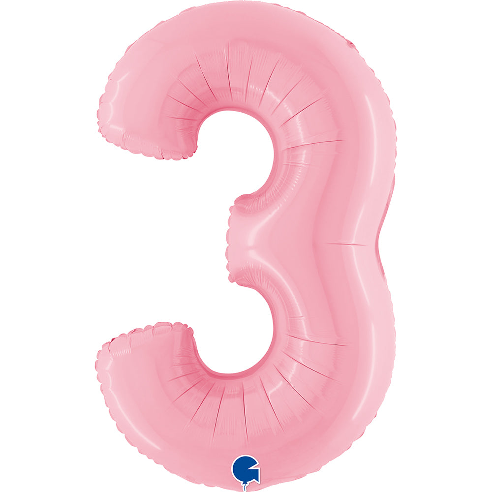 Grabo Pastel Pink Foil Numbers 3