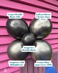 Metallic Black Grey Colour Combo