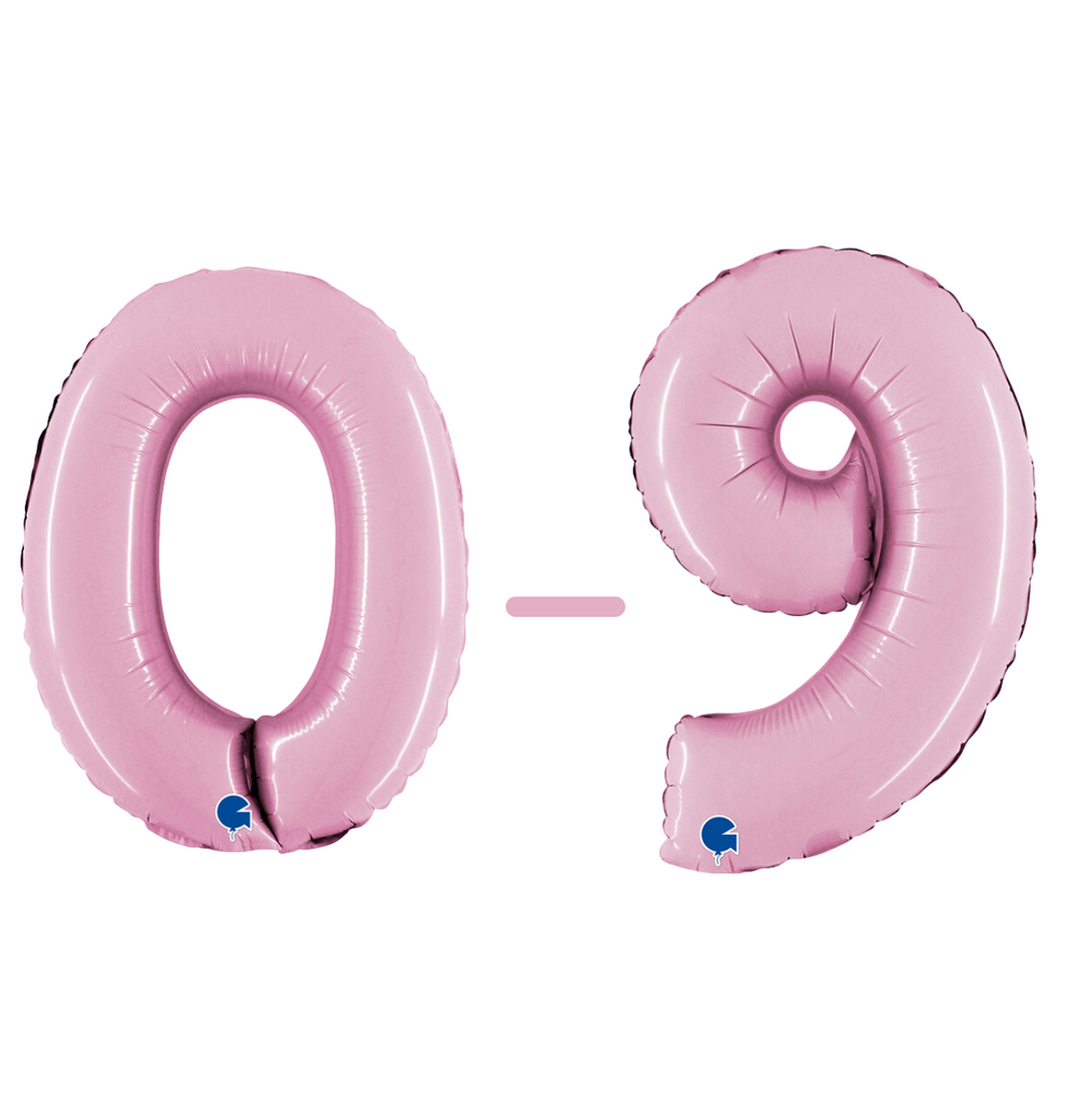 Grabo Mini Pastel Pink Foil Numbers 0-9