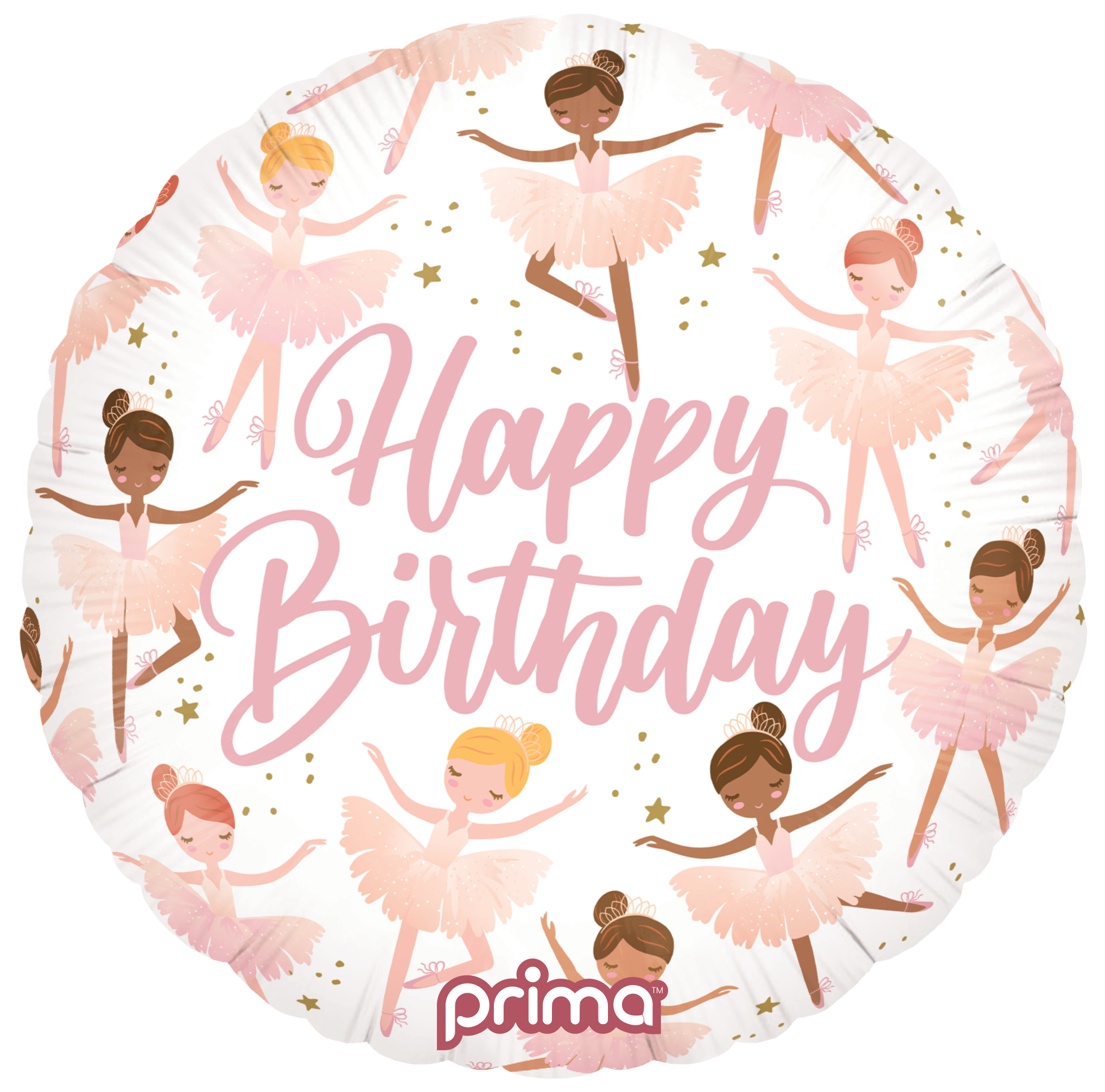 Prima Round Birthday Ballerinas