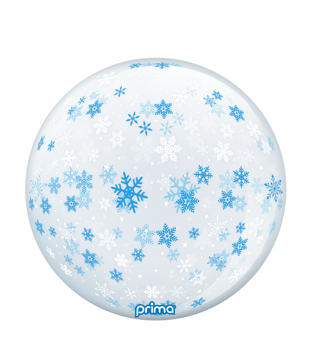 Prima Blue & White Snowflakes Sphere