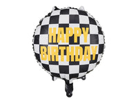 Party Deco Check Flag Happy Birthday Foil