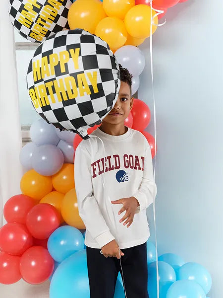 Party Deco Check Flag Happy Birthday Foil_2