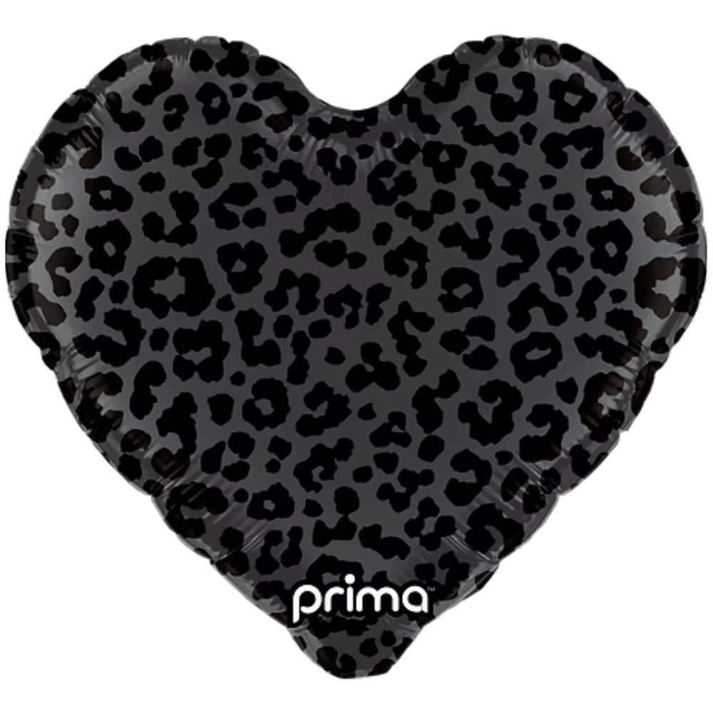 Prima Black Leopard Print Heart