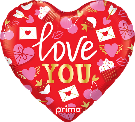 Prima Love You Valentine Trendy Icons Heart