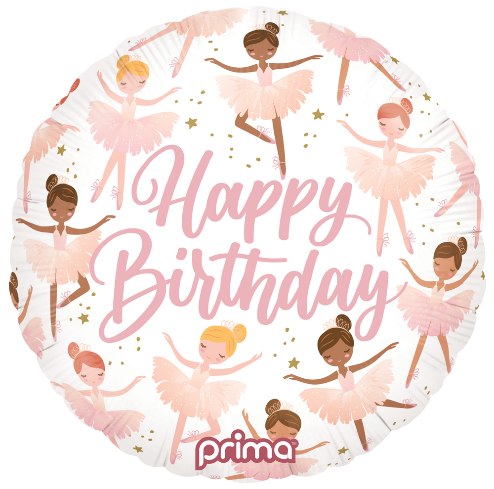 Prima Round Birthday Ballerinas