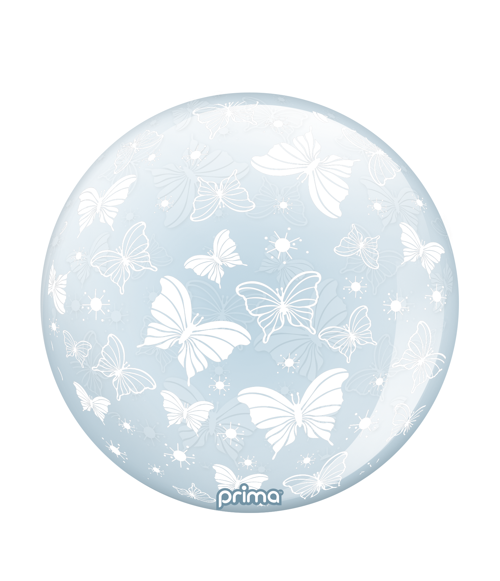 Prima White Butterflies Sphere