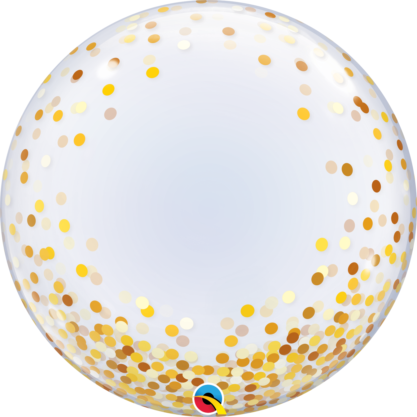 Qualatex Deco Bubble - Gold Confetti Dots