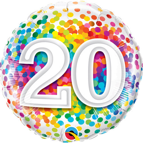 Qualatex Rainbow Confetti Birthday Foils