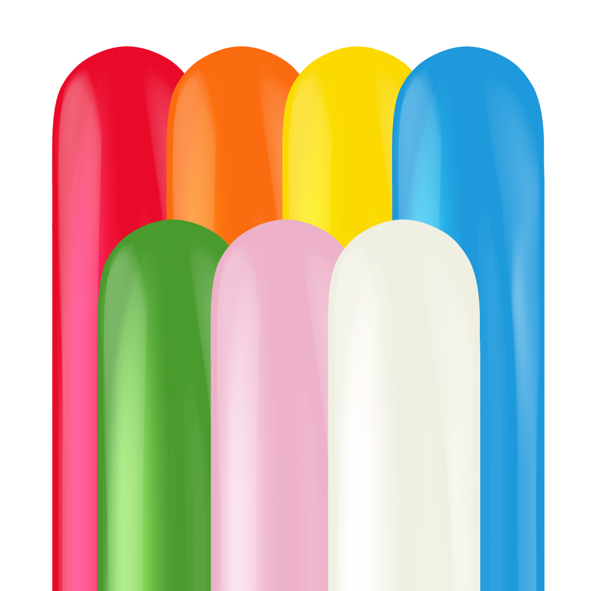 Tuftex Standard Assorted with White Modelling Balloons