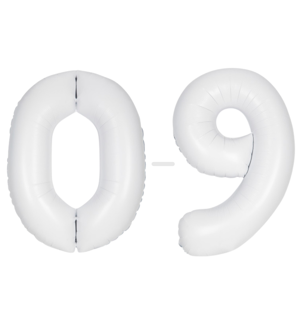 Unique Matte White Numbers 0-9