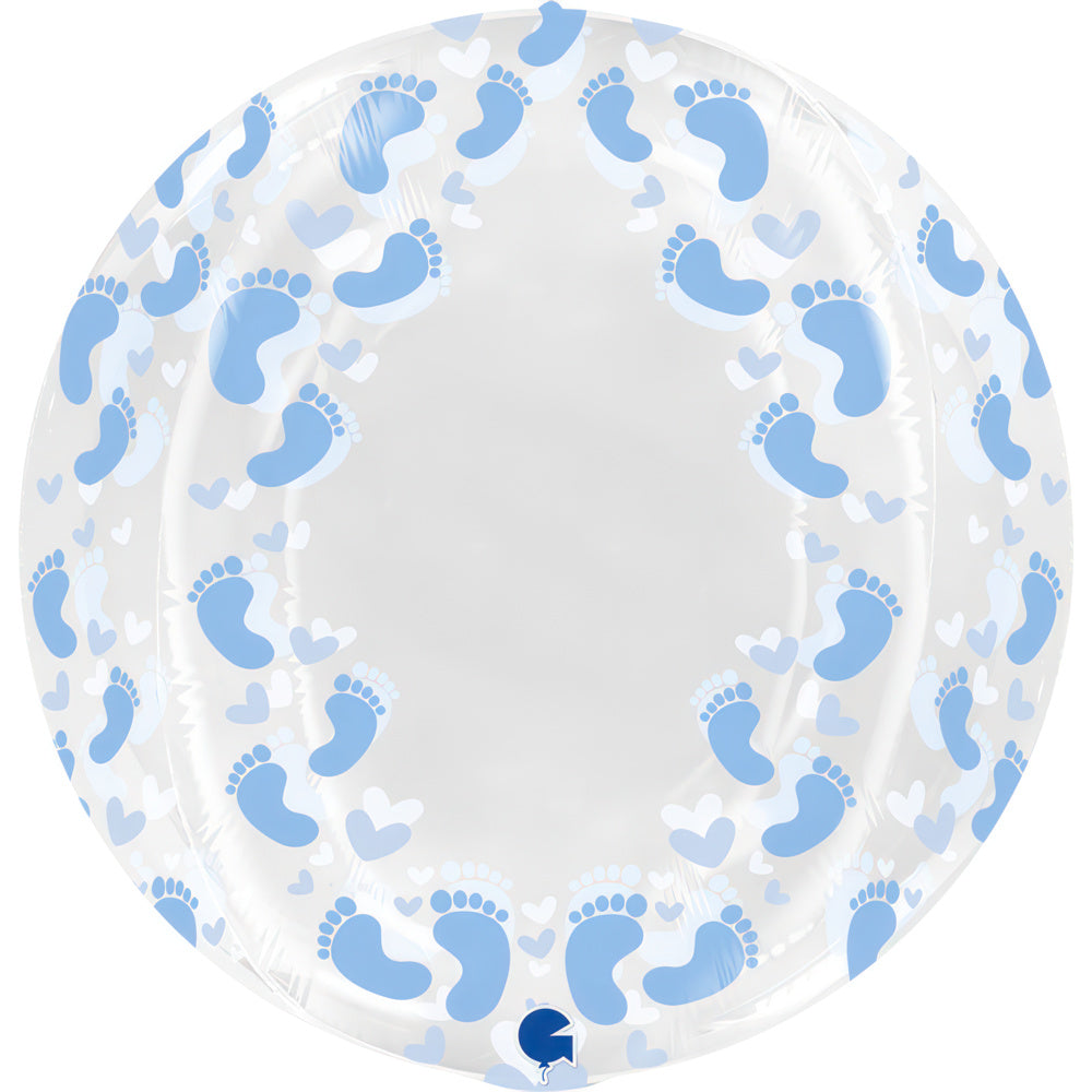 Grabo Transparent Blue Footprint Globe