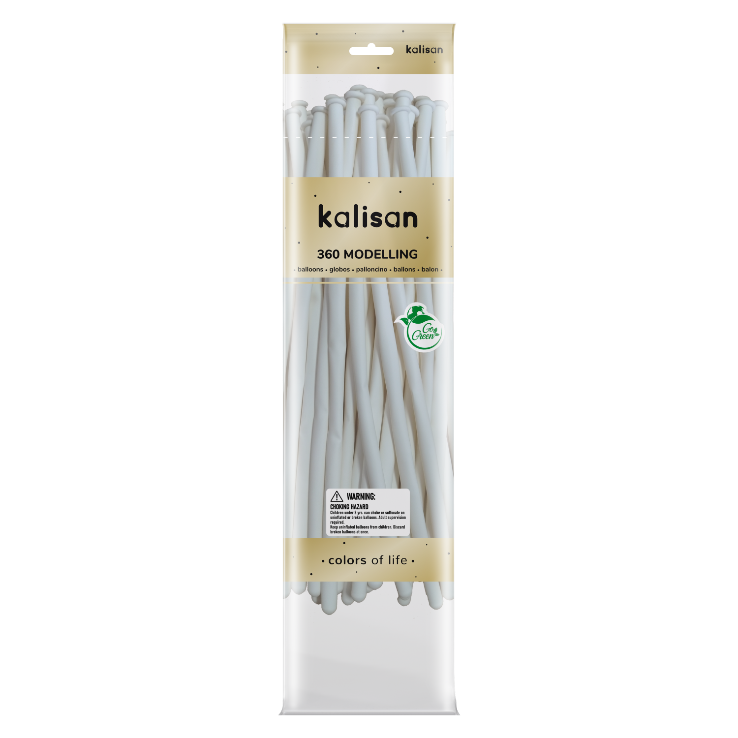 Kalisan Standard White Modelling Balloons