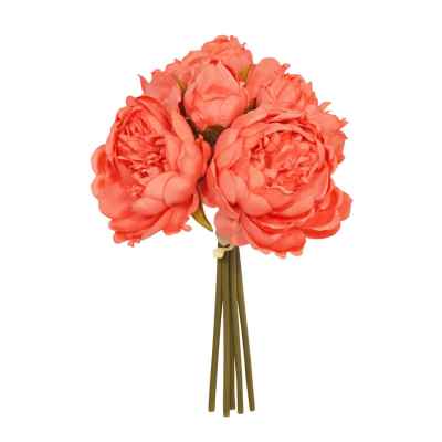 28CM Coral Peony X 5