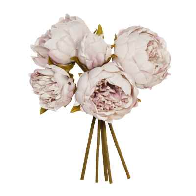 28CM Grey Peony X 5