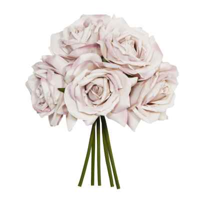 27CM Grey Open Rose X 5