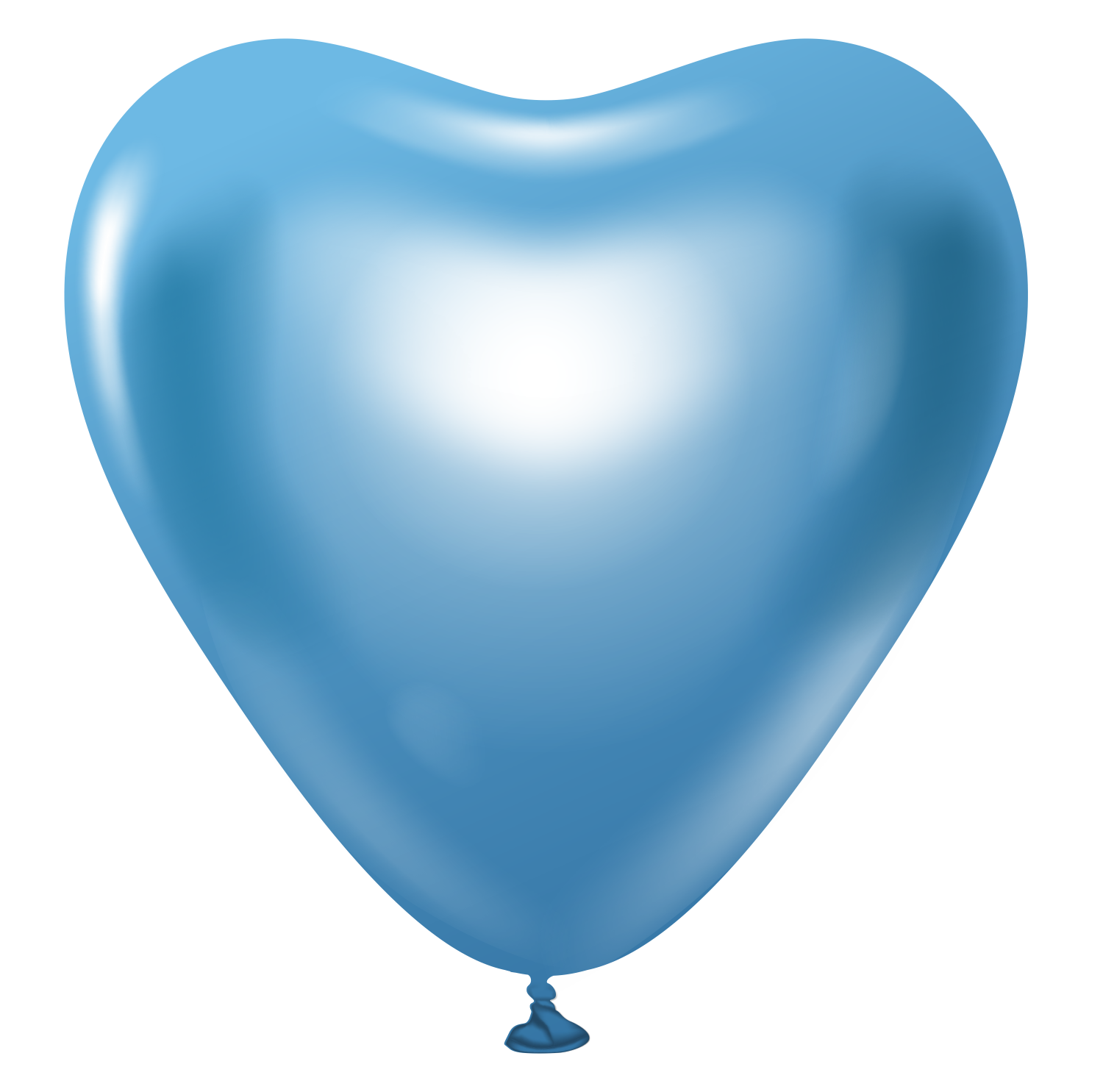 Kalisan Heart Mirror Chrome Blue