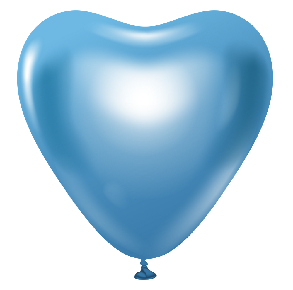 Kalisan Heart Mirror Chrome Blue