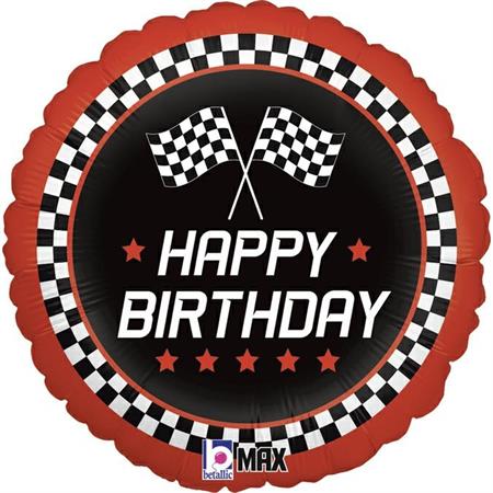 Betallic Checkered Flag Birthday Foil