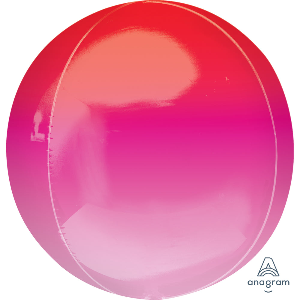 Anagram Ombre Red & Pink Orbz Foil