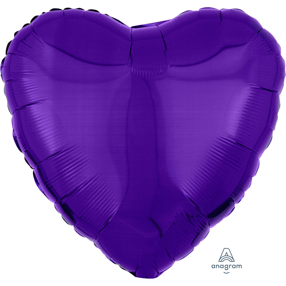 Anagram Metallic Purple Heart Standard Foil