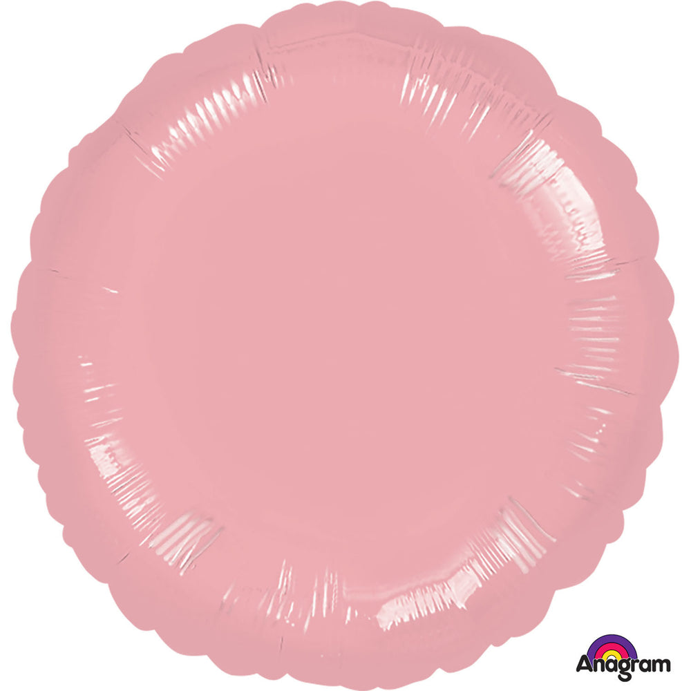 Anagram Metallic Pearl Pastel Pink Circle Standard Foil