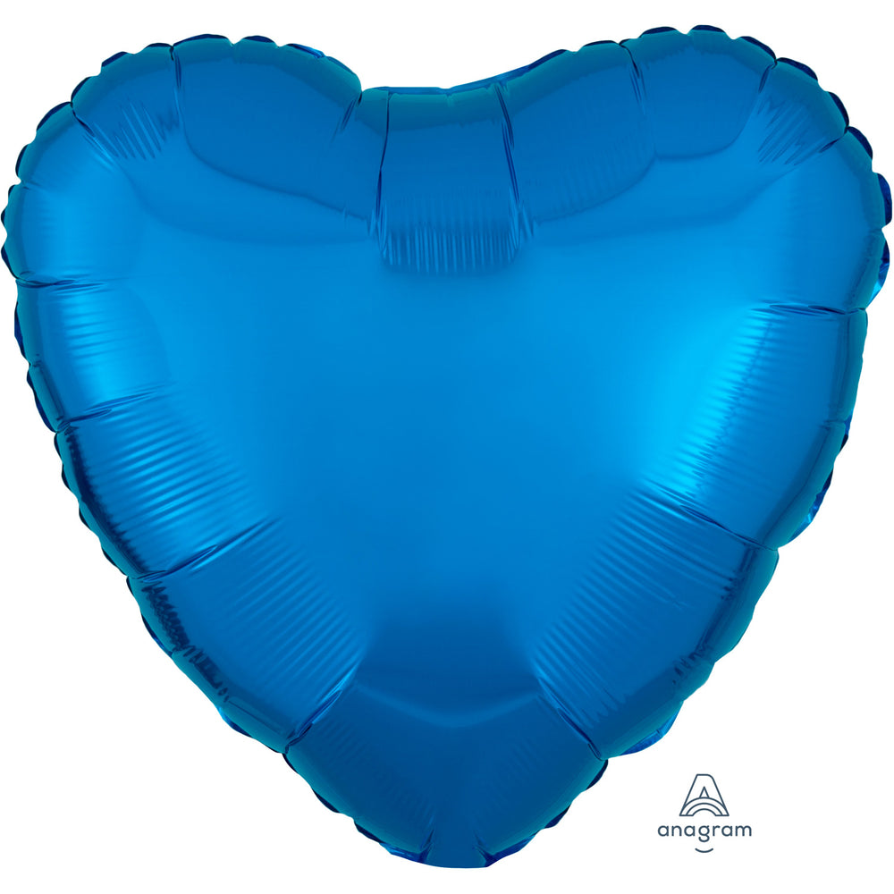 Anagram Metallic Blue Heart Standard Foil