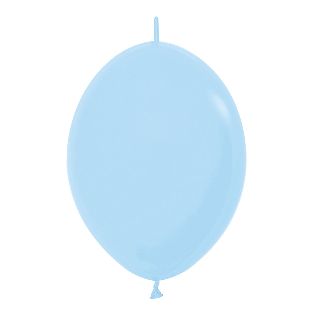 Sempertex Link-O-Loon Pastel Blue Latex Balloons 6"/15cm (100)