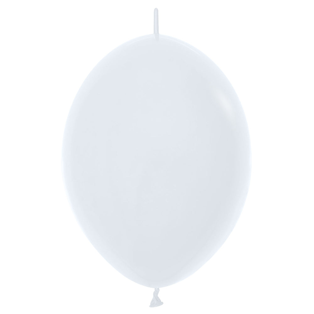 Sempertex Link-O-Loon White Latex Balloons 12"/30cm (50)