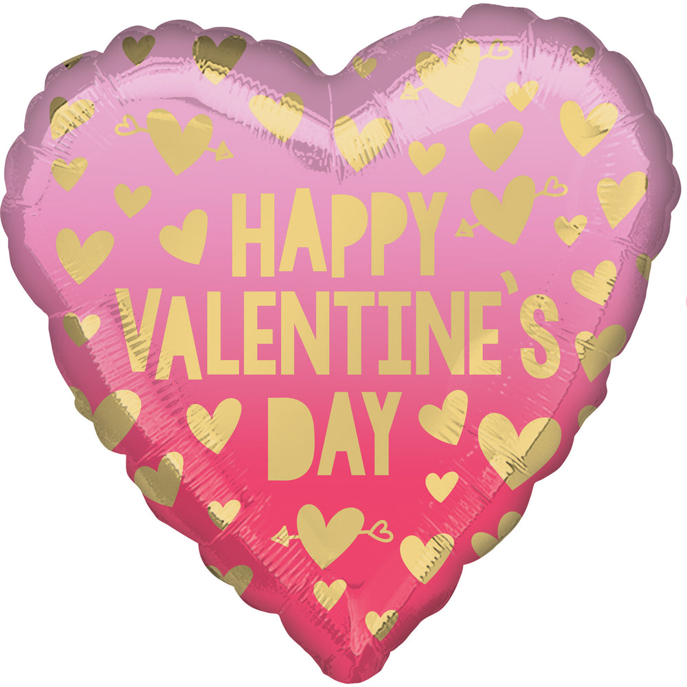 Anagram Happy Valentine's Day Pink Ombre Standard HX Foil