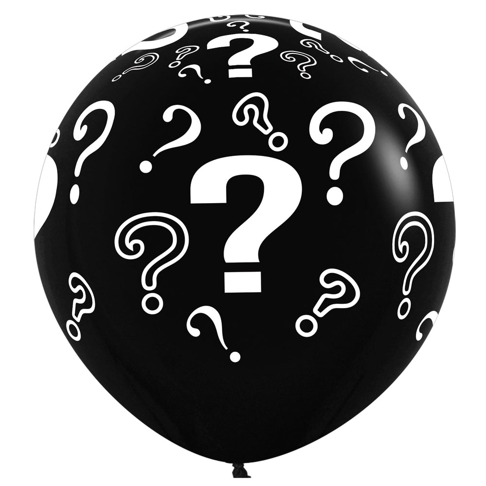 Sempertex Question Mark ? Black Latex Balloons 36" (2)